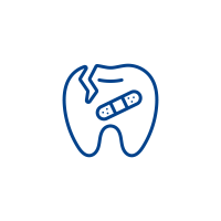 Broken tooth Dark Blue